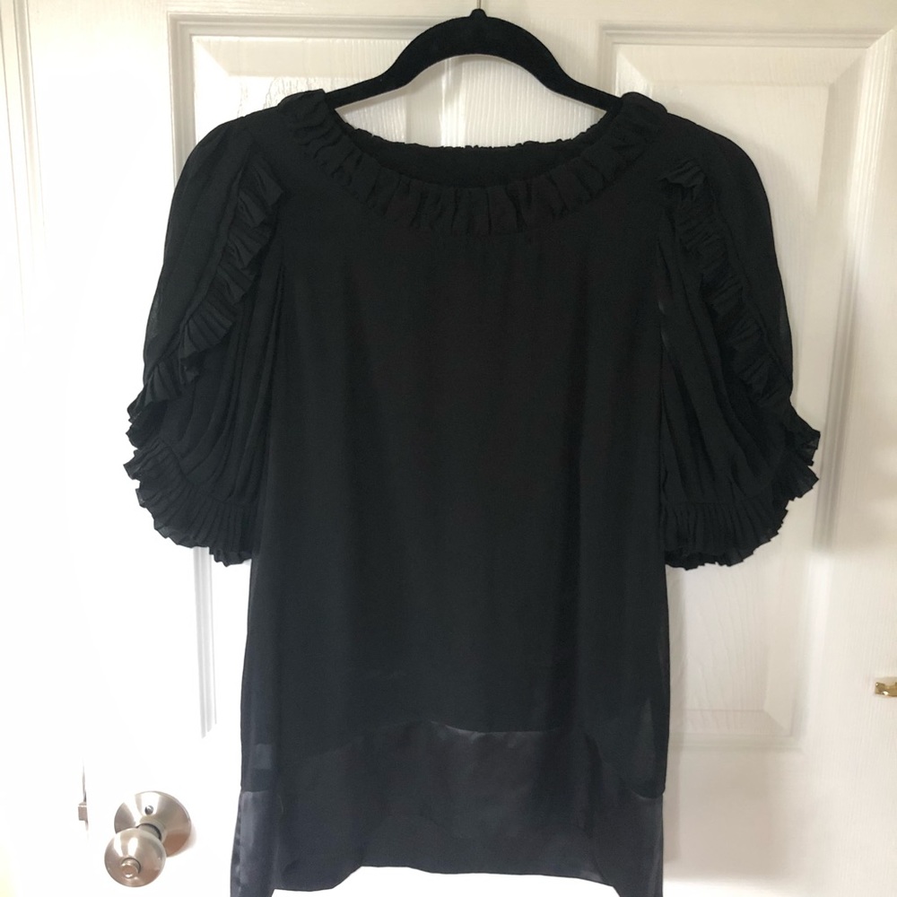 Collective Clothing Black Pleated top